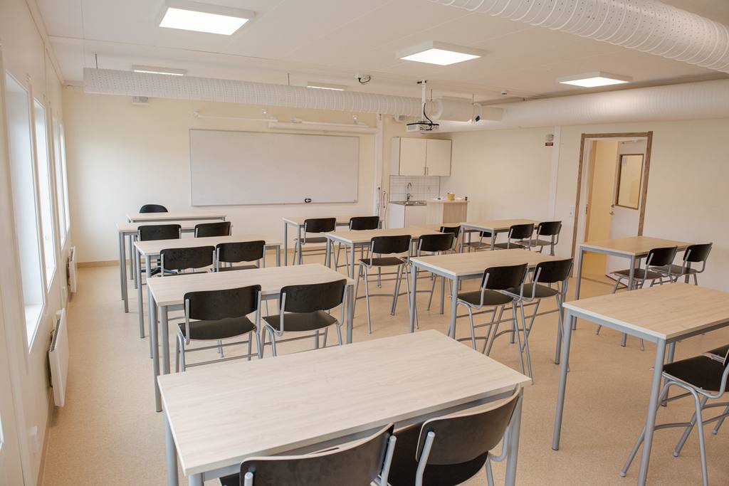 Klassrum från elevens plats