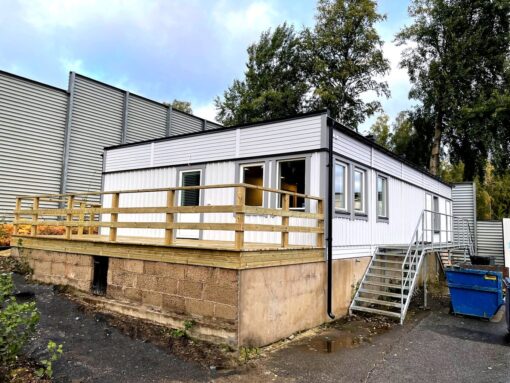 Plasskontor for Stena Recycling i Södertälje